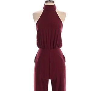 Lulu's Chic Maroon Jumpsuit